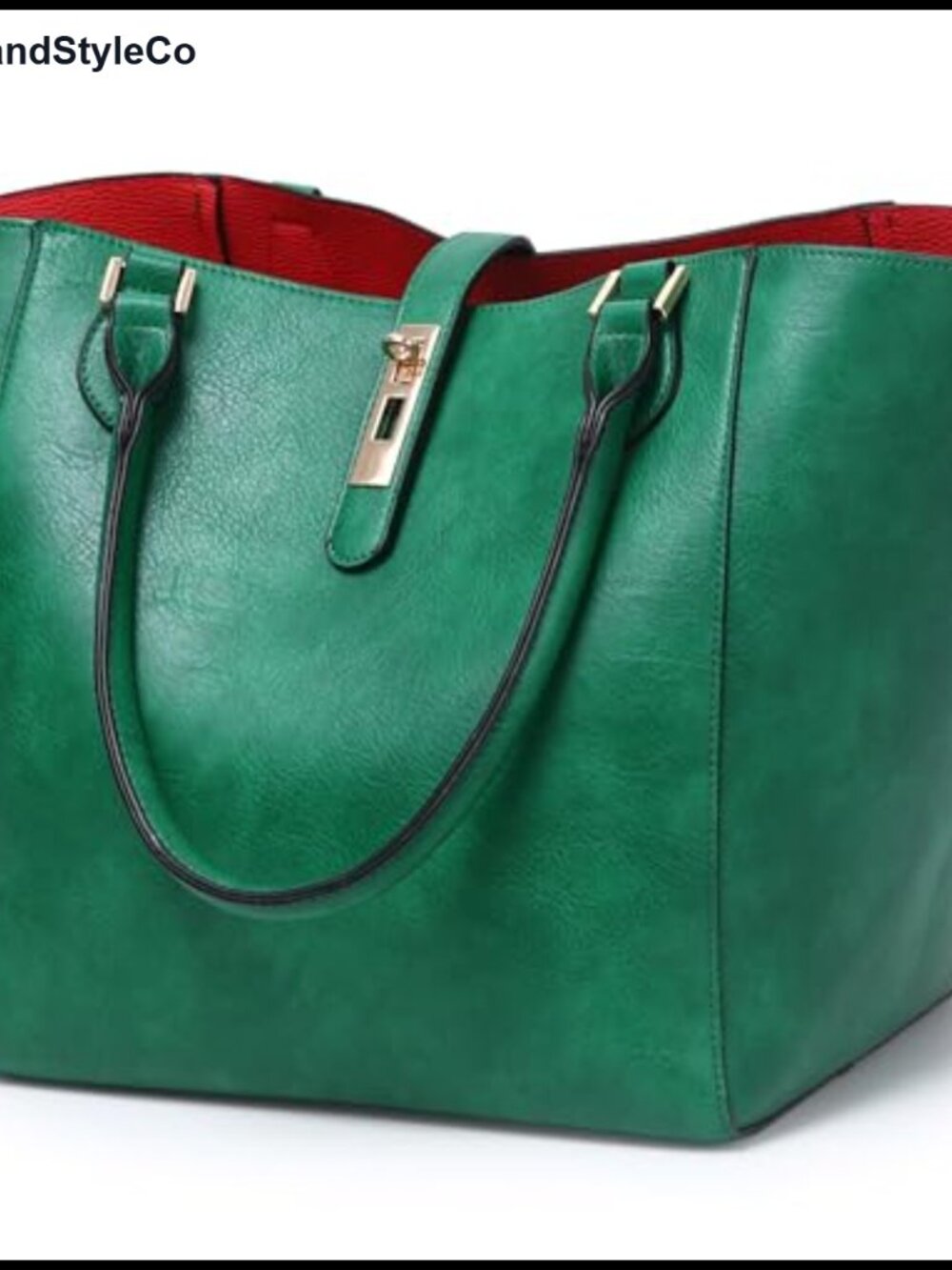 Large Work Tote Bag Faux Leather Bucket Purse for Women with Guitar Strap